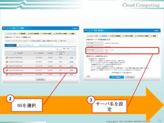 Cloud Computing




2   3




        Copyright © 2011 GLOBAL BRAINS CO.,LTD   11
 