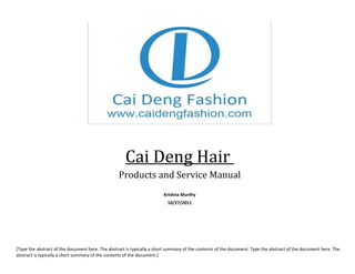 20111027 cai deng hair corporate catalog  wp
