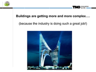 Buildings are getting more and more complex…. (because the industry is doing such a great job!) 