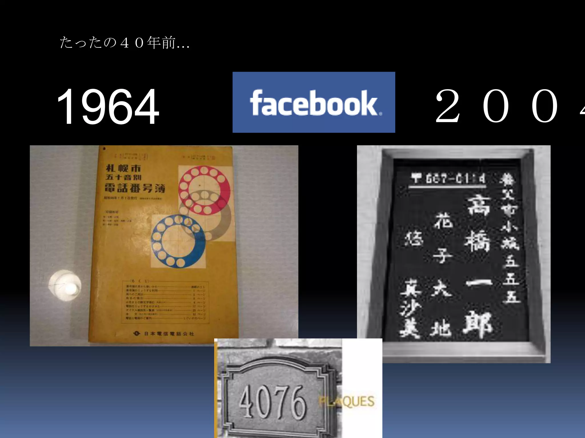 たったの４０年前…




1964        ２００４
 