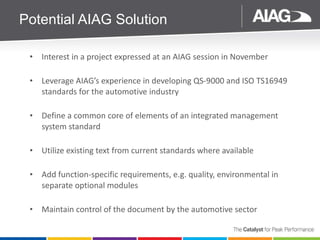 An Integrated Management System Standard | PPT