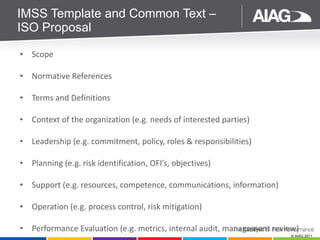 Ims Committee Sample An Integrated Management System Standard | PPT