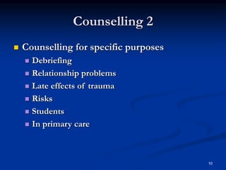 Counselling Risks psychological treatment | PPT