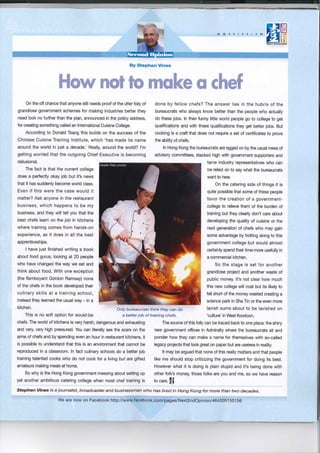 How not to make a chef