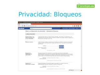 Privacidad: Bloqueos
 
