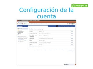 Configuración de la
      cuenta
 
