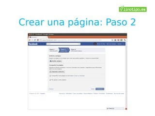 Crear una página: Paso 2
 