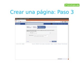 Crear una página: Paso 3
 