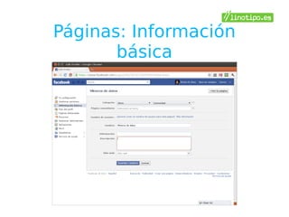 Páginas: Información
       básica
 