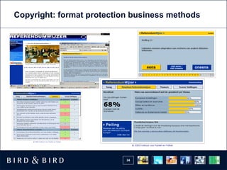 Copyright: format protection business methods




                           34
 