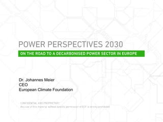 Dr. Johannes Meier CEO European Climate Foundation 
