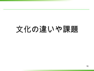 文化の違いや課題 