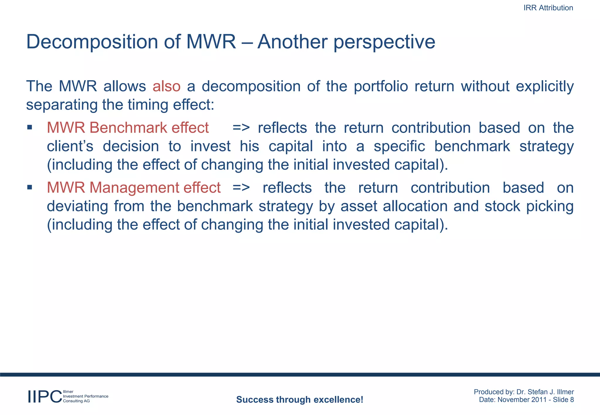 IRR attribution / profit and loss attribution | PDF