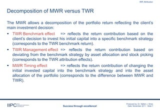 IRR attribution / profit and loss attribution | PDF
