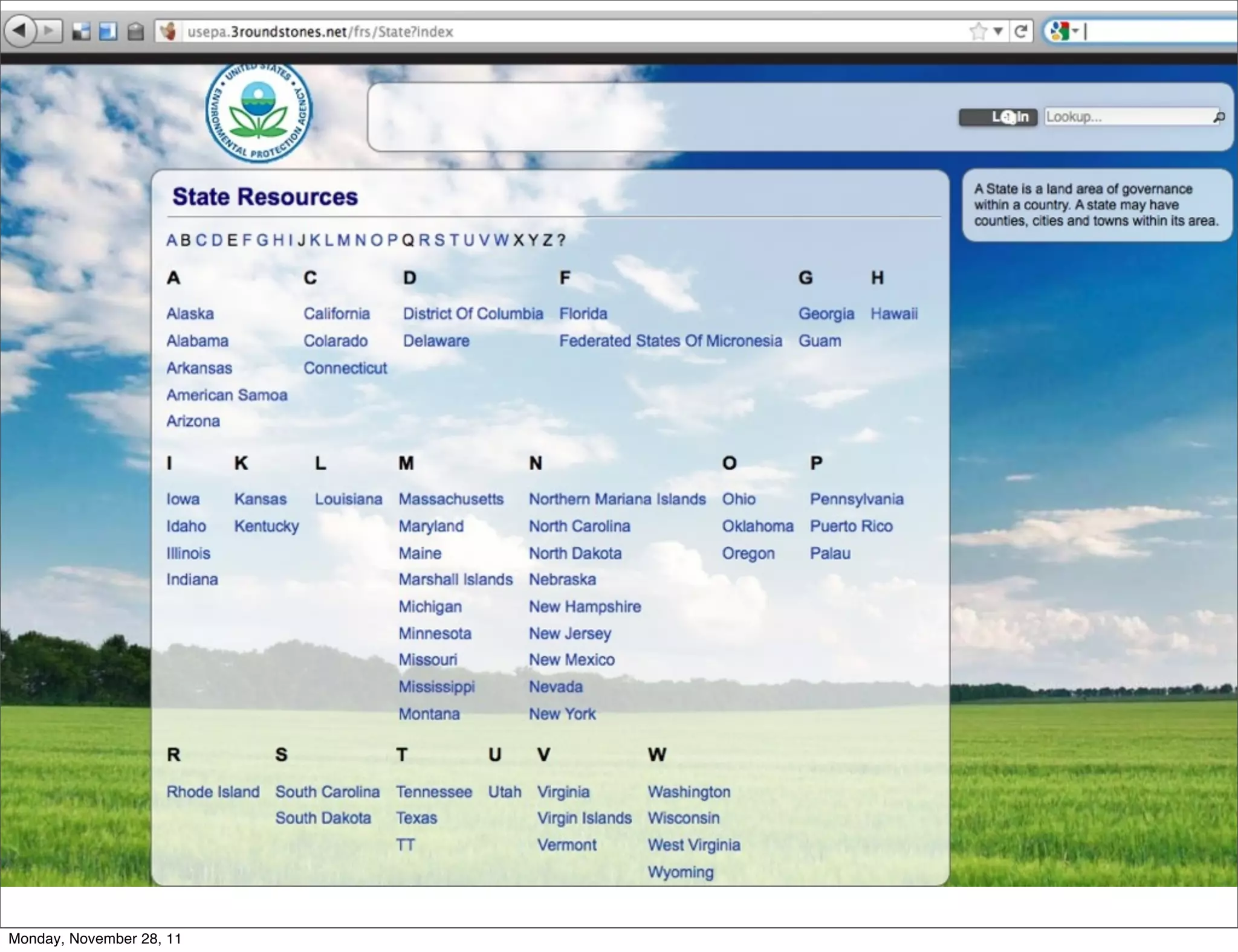 Monday, November 28, 11
 