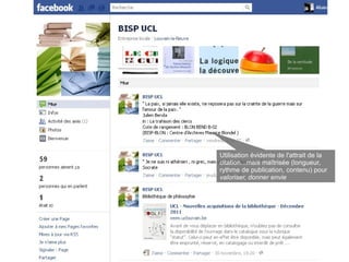 Utilisation évidente de l'attrait de la
citation...mais maîtrisée (longueur,
rythme de publication, contenu) pour
valoriser, donner envie
 