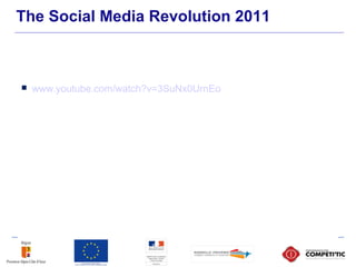 The Social Media Revolution 2011
 www.youtube.com/watch?v=3SuNx0UrnEo
 