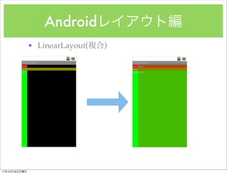 Android
               ? LinearLayout(   )




11   12   18
 