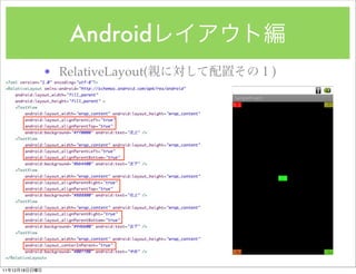 Android
               ? RelativeLayout(   )




11   12   18
 