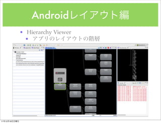 Android
               ? Hierarchy Viewer
                 ?




11   12   18
 