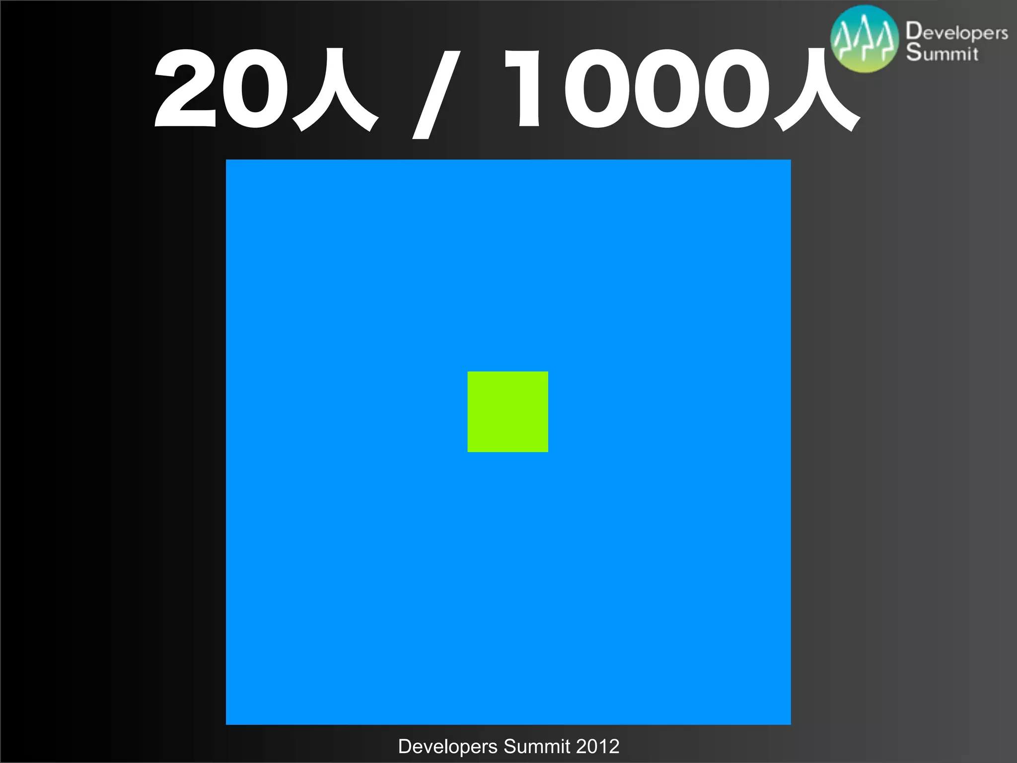 20人 / 1000人




   Developers Summit 2012
 