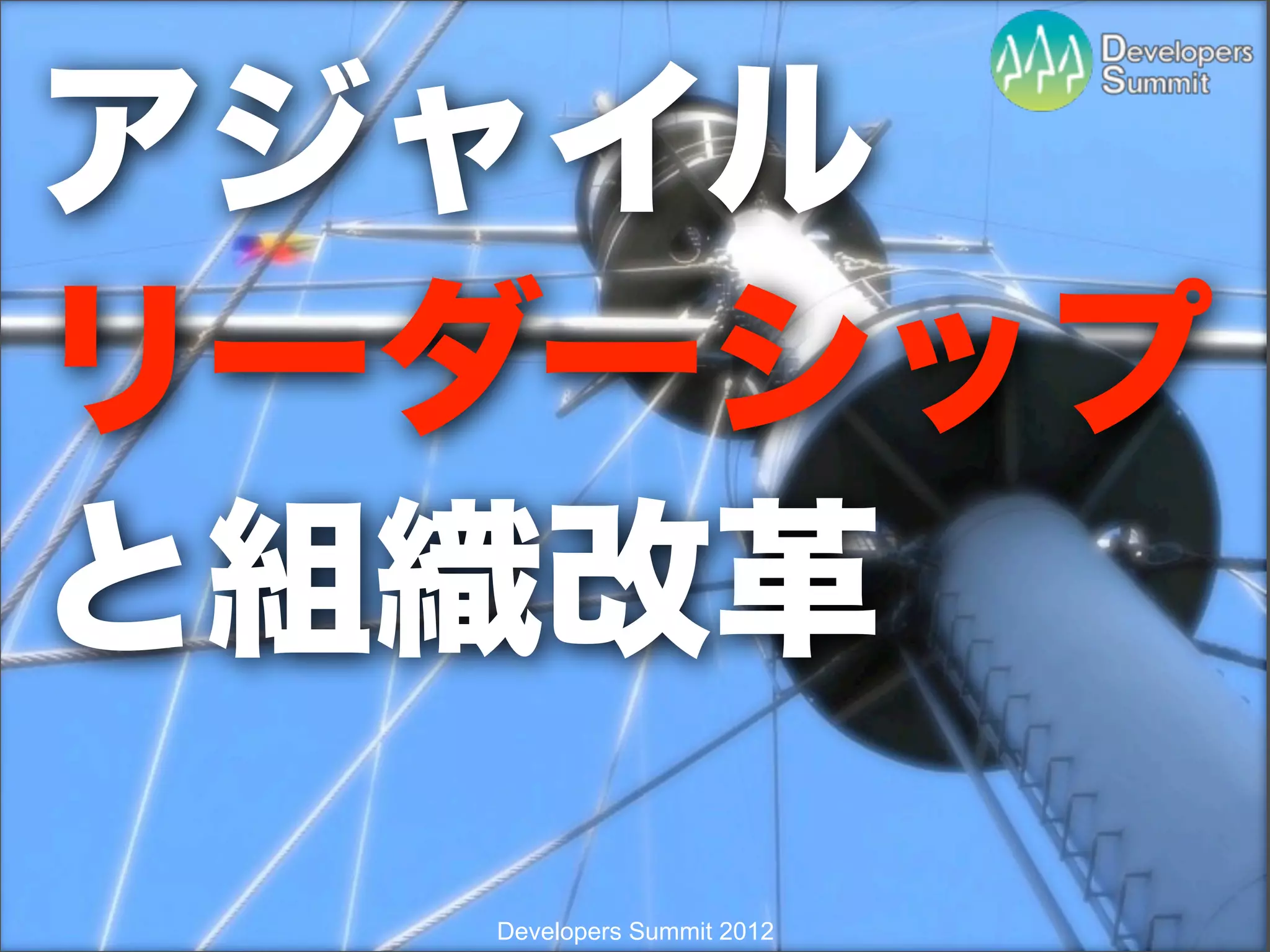 アジャイル
リーダーシップ
と組織改革
  Developers Summit 2012
 