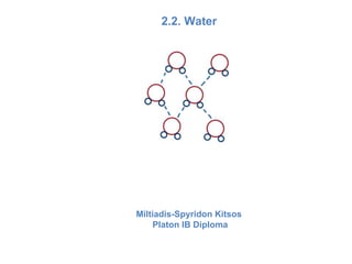 2.2. Water
Miltiadis-Spyridon Kitsos
Platon IB Diploma
 