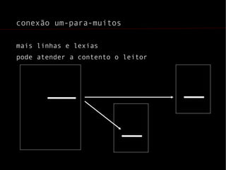 conexão um-para-muitos mais linhas e lexias pode atender a contento o leitor 