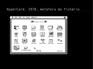 HyperCard, 1978, metáfora do fichário 