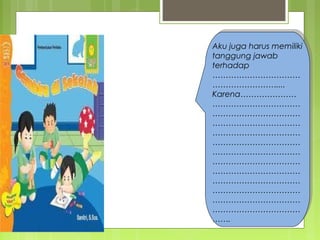 Aku juga harus memiliki
tanggung jawab
terhadap
……………………………
……………………....
Karena…………………
……………………………
……………………………
……………………………
……………………………
……………………………
……………………………
……………………………
……………………………
……………………………
……………………………
……………………………
……………………………
…….
Aku juga harus memiliki
tanggung jawab
terhadap
……………………………
……………………....
Karena…………………
……………………………
……………………………
……………………………
……………………………
……………………………
……………………………
……………………………
……………………………
……………………………
……………………………
……………………………
……………………………
…….
 