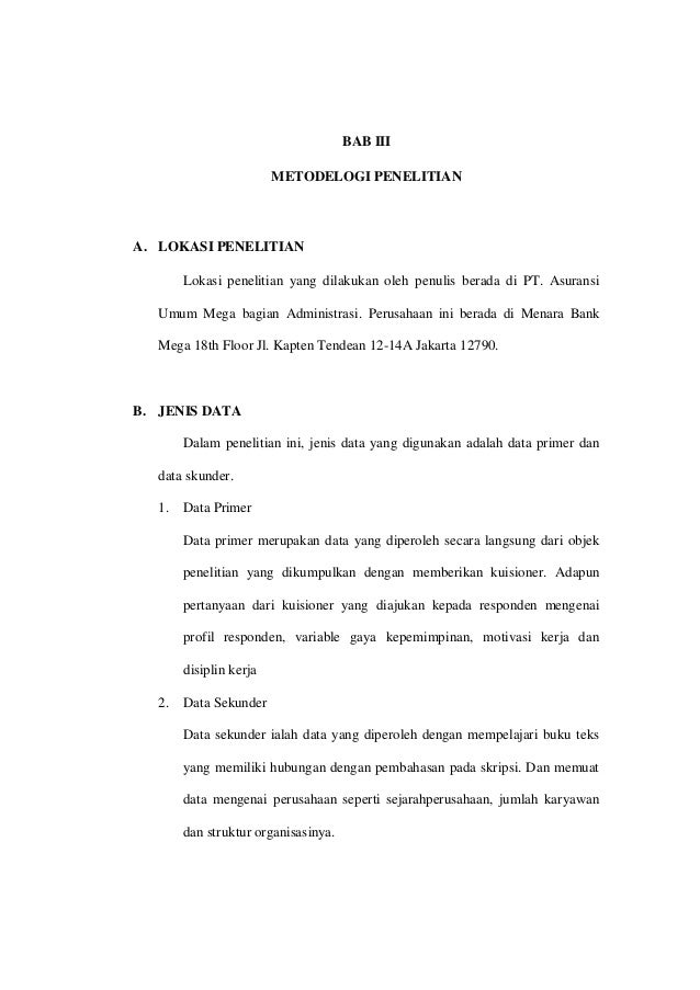 Pengaruh Gaya Kepemimpinan Dan Motivasi Terhadap Disiplin Kerja Pada