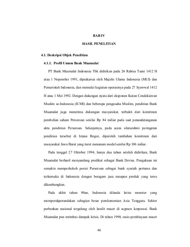 Perlakuan Akuntansi Dalam Pembiayaan Murabahah Di Bank Muamalat