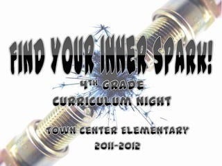 Find Your Inner Spark! 4th Grade  Curriculum Night Town Center Elementary 2011-2012 