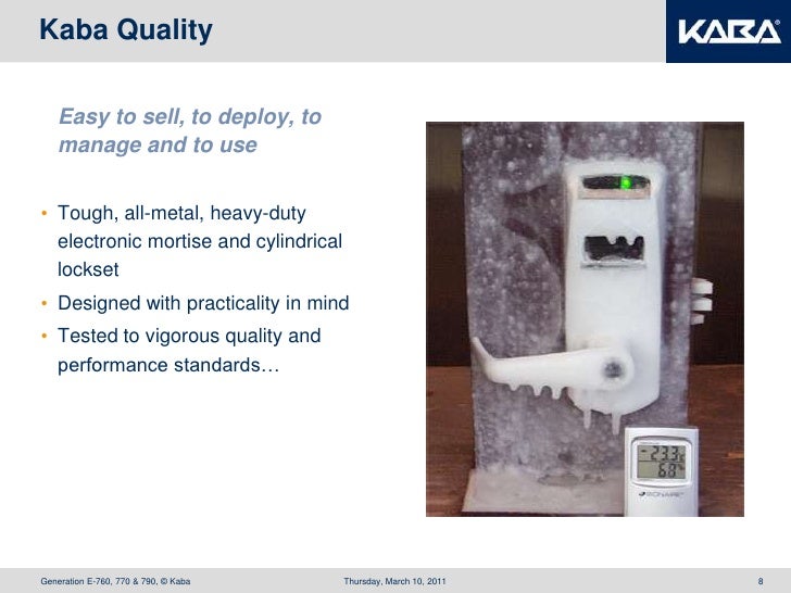 Kaba Generation E 760 Manual