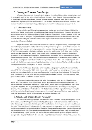 INVESTIGATION INTO THE AERODYNAMIC DESIGN OF A FORMULA ONE CAR | DOCX