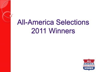 All-America Selections2011 Winners 