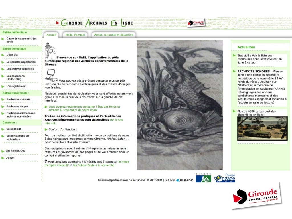 Archive Départementale De La Gironde En Ligne