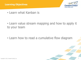 Learning Objectives


               • Learn what Kanban is


               • Learn value stream mapping and how to apply...