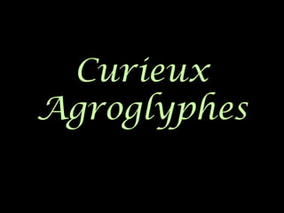 Curieux
Agroglyphes
 