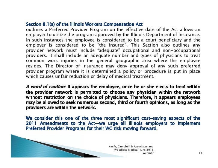 2011 Amendments To The Illinois Workers Compensation Act