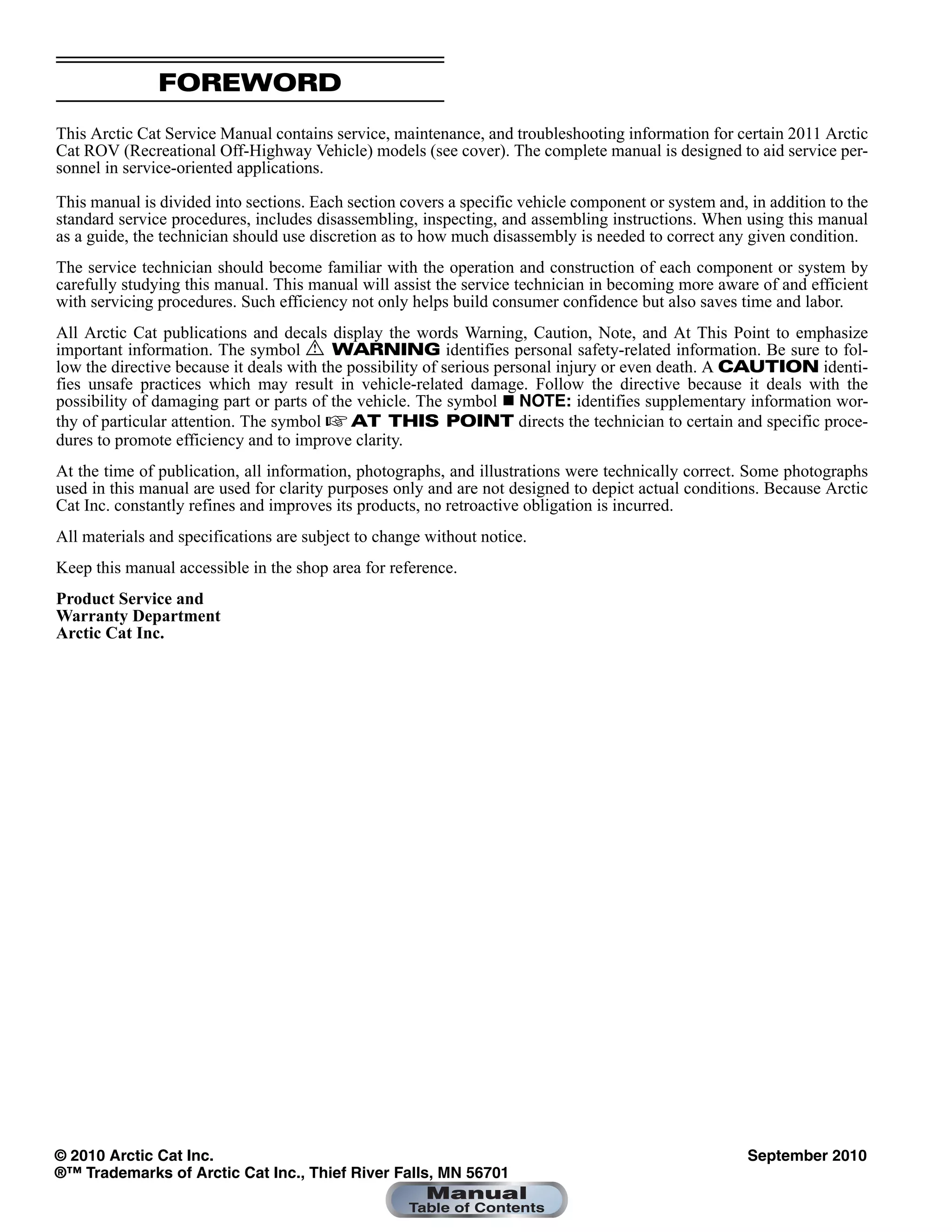 2011 Arctic Cat Prowler XT XTX XTZ ROV Service Repair Manual.pdf