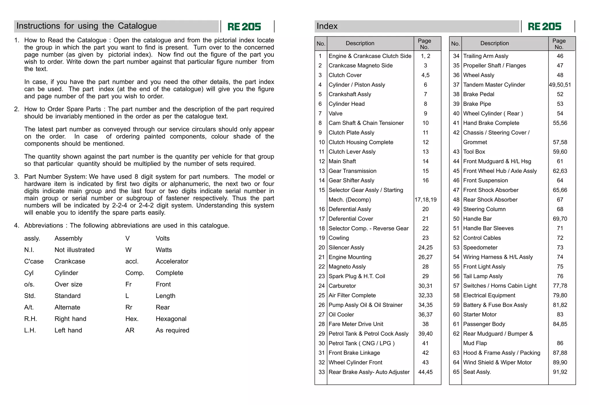 2011 BAJAJ RE205 AUTO RICKSHAW SERVICE MANUAL 2 PDF visual data 5
