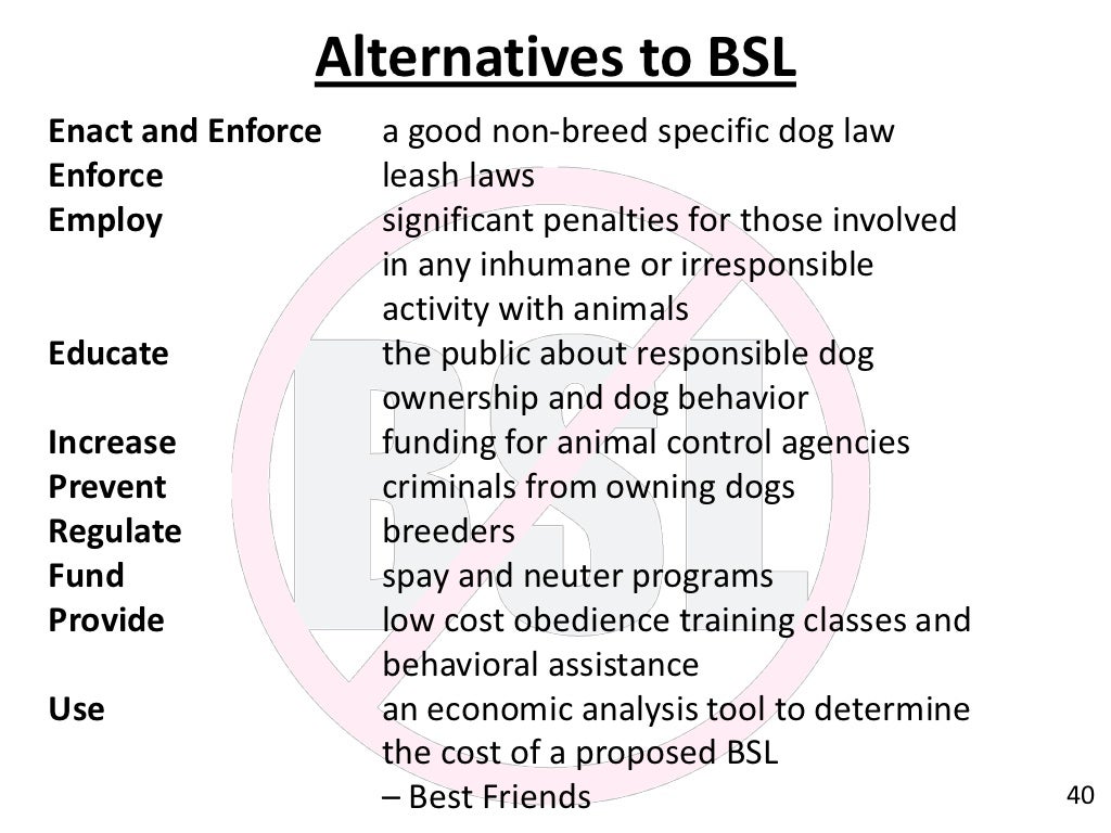 Breed Specific Legislation by Kim Farrow 2011