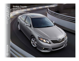 Griffith Toyota
CAMRY   523 3rd Street
        The Dalles, OR 97058
        866-648-2271
        http://www.griffithtoyota.com/
2011
 
