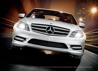 C 300 Sport Sedan shown with Arctic White paint and optional Lighting and Premium 1 Packages. Please see endnotes at back of brochure.
 
