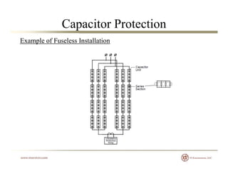 Capacitor Protection
Example of Fuseless Installation
 
