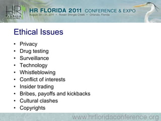 Career Development Programs (con’t)Internal mobilityPromotionsRelocationsTransfersDemotions ???Dual ladder programsSuccession planning / replacement planningExpatriation and repatriation