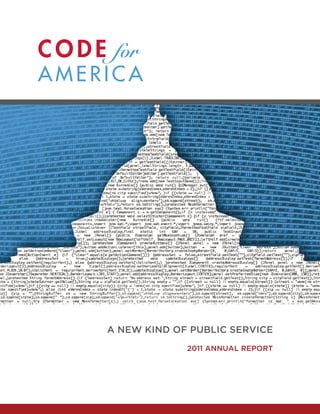 A NEW KIND OF PUBLIC SERVICE
2011 Annual Report

 