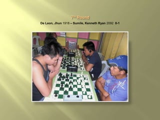 De Leon, Jhun 1918 – Sumile, Kenneth Ryan 2092 0-1
 