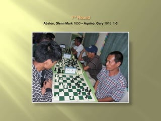 Abalos, Glenn Mark 1850 – Aquino, Gary 1916 1-0
 